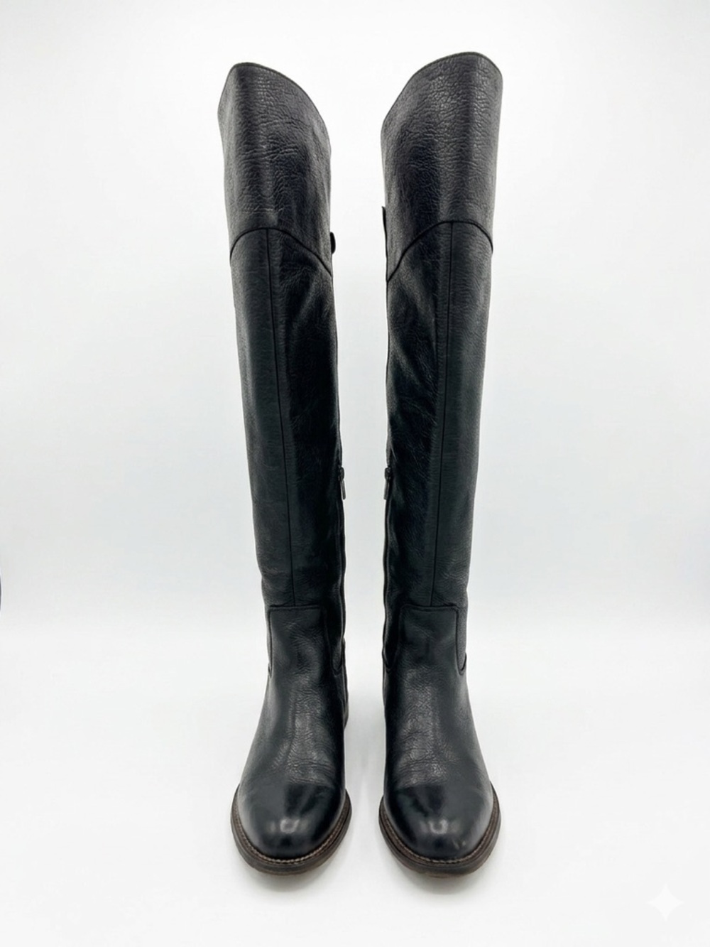 Franco Sarto Black Over-the-Knee Leather Boots